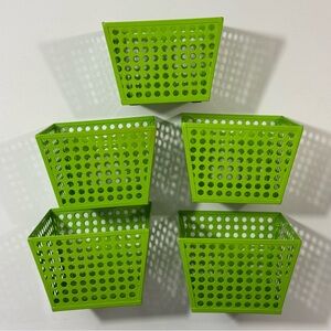 Bella Bug Green Metal Basket 5ct